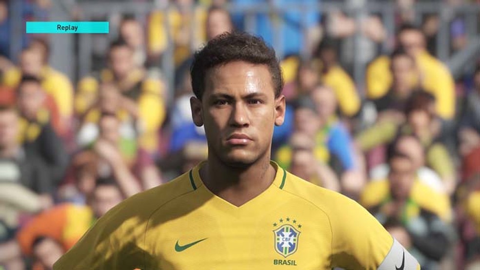 Neymar tem penteado e tatuagens realistas em PES 2018 (Foto: Reprodução/Murilo Molina)