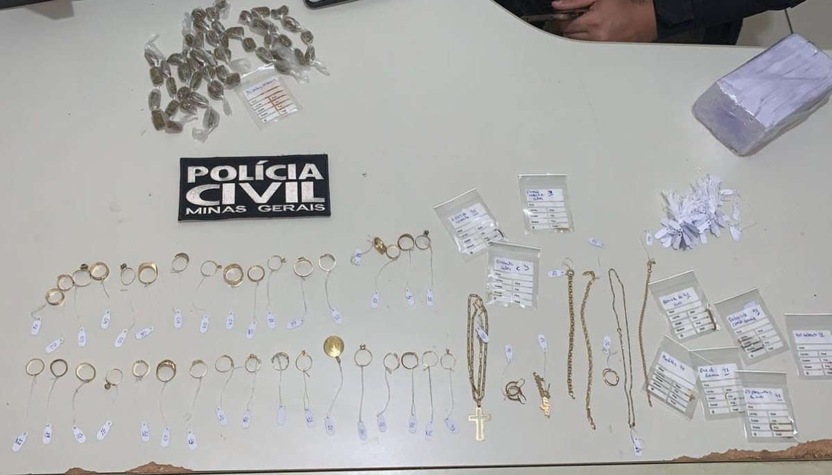 Adolescente é detido por tráfico e receptação em Montes Claros; Polícia Civil recuperou joias roubadas 