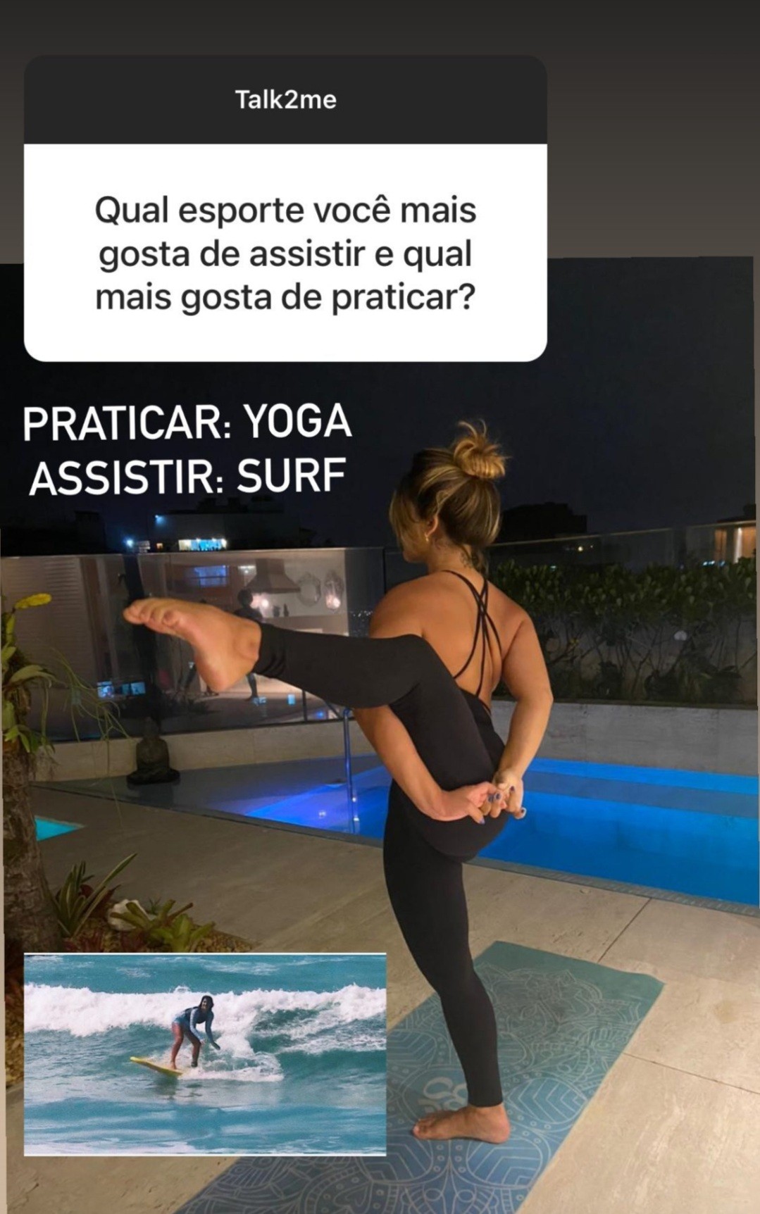 Giulia Costa pratica yoga  (Foto: Reprodução / Instagram )