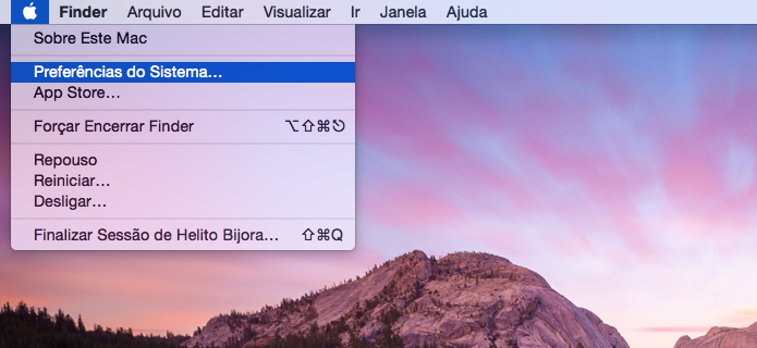 Acesse as configura??es do OS X (Foto: Reprodu??o/Helito Bijora) 