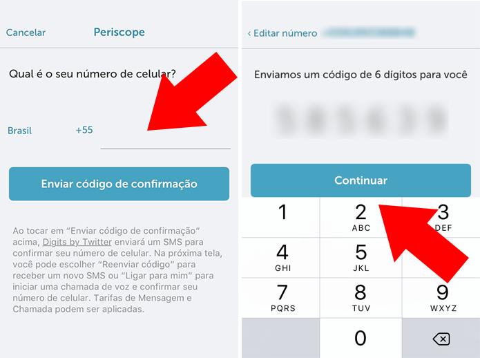 Crie uma conta com o número de celular (Foto: Reprodução/Paulo Alves)