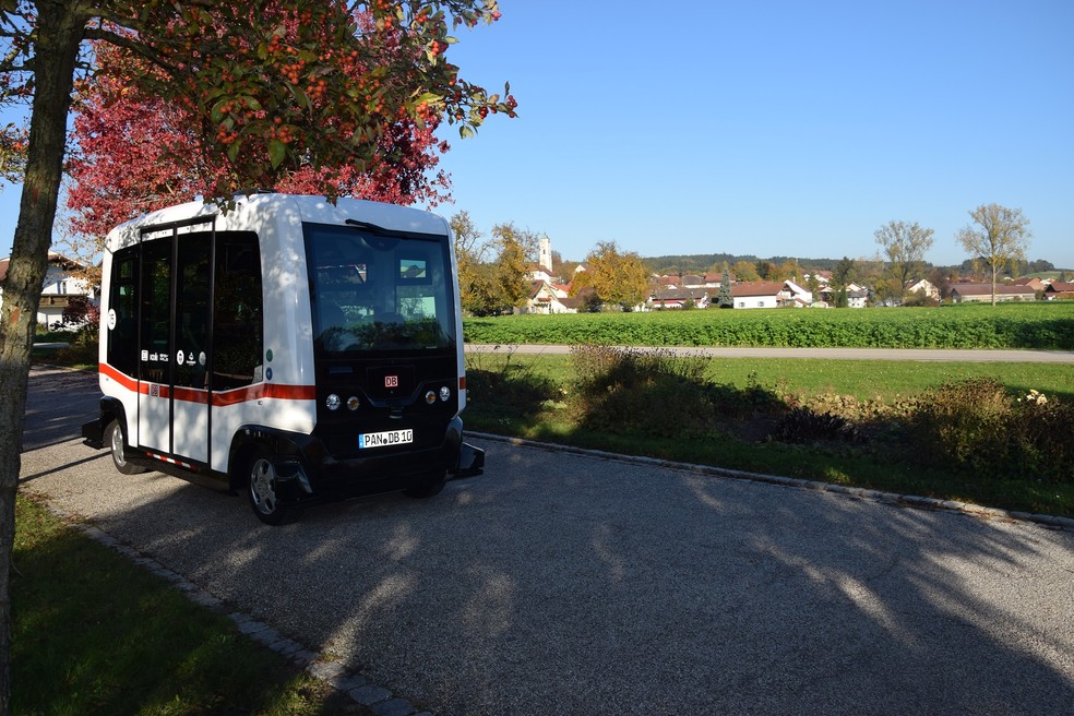 Ônibus autônomo rodando na Alemanha (Foto: Divulgação)