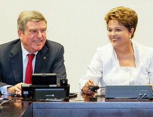 Dilma Rousseff durante audiência com o presidente do Comitê Olímpico Internacional (COI), Thomas Bach (Foto: Roberto Stuckert Filho/PR)