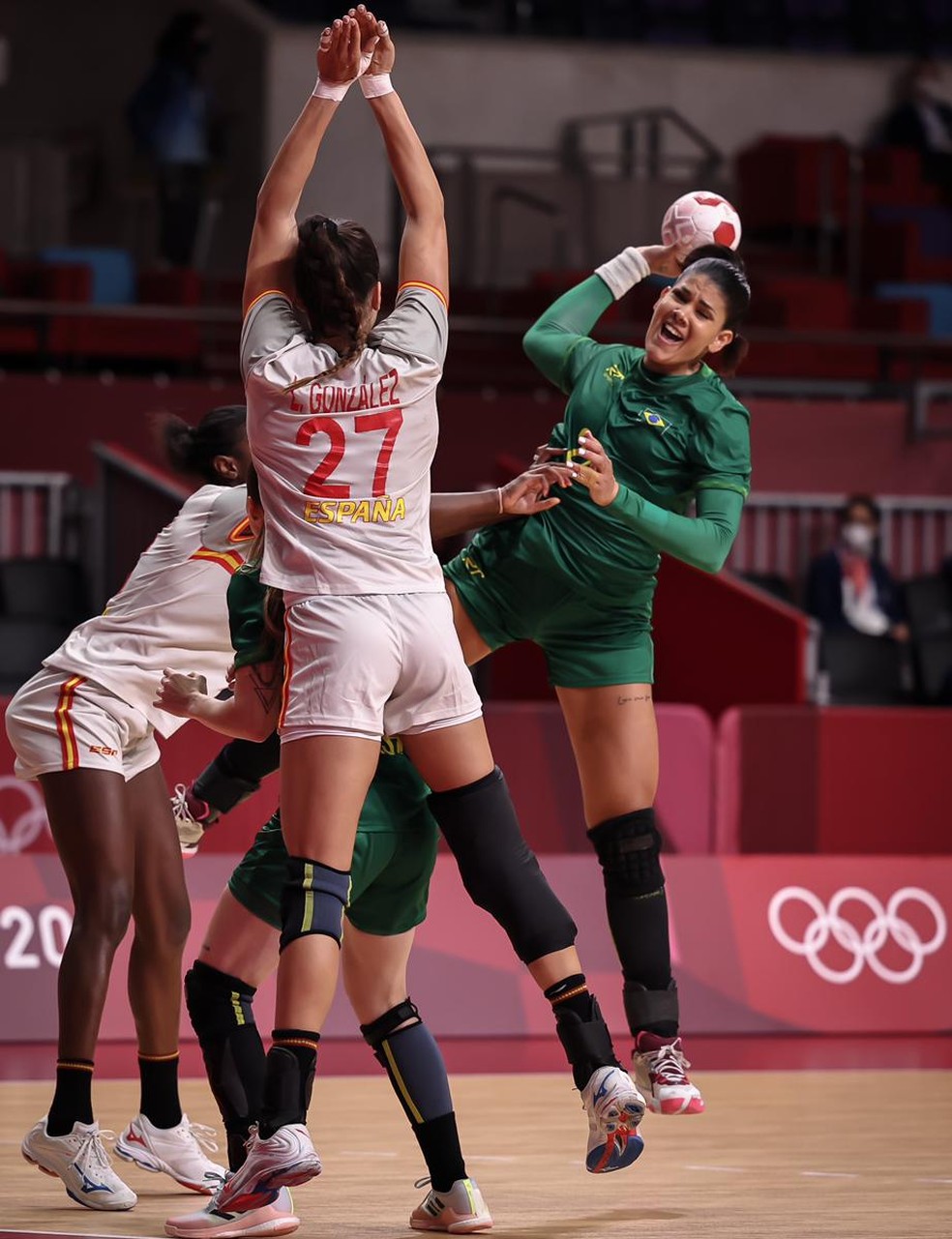 Samara Vieira, handebol feminino Olimpiadas — Foto: Jonne Roriz/COB