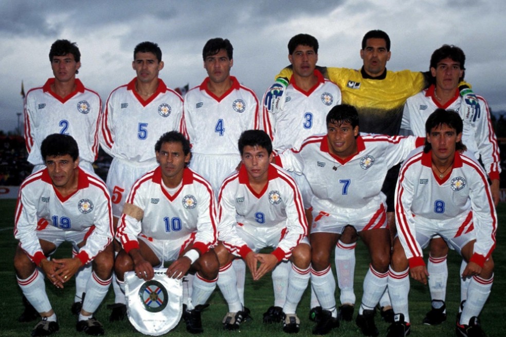 Seleção do Paraguai que disputou a Copa América em 1993 — Foto: Reprodução / Mexsport