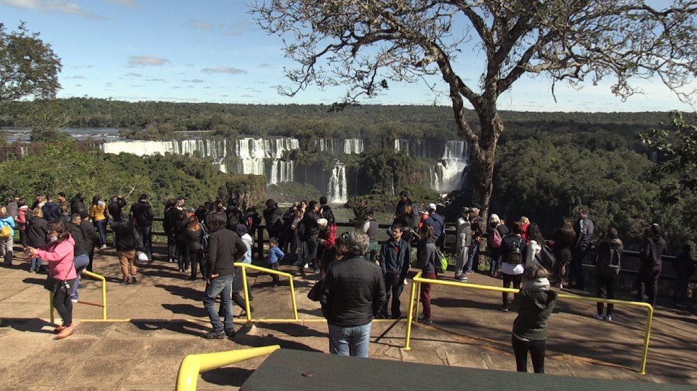 Cataratas do IguaÃ§u atinge o dobro da mÃ©dia de visitantes durante o mÃªs de julho (Foto: ReproduÃ§Ã£o/RPC)