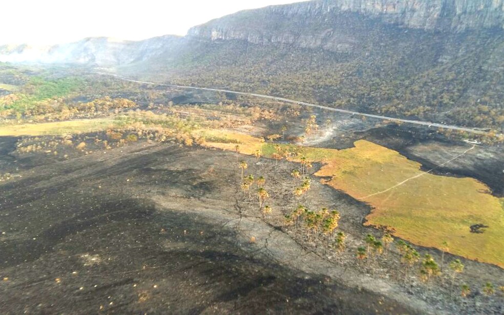 Chapada dos Veadeiros vai receber recursos a partir de novas regras de compensação ambiental. Parque foi atingido por incêndio em outubro deste ano (Foto: ICMBio/Divulgação)