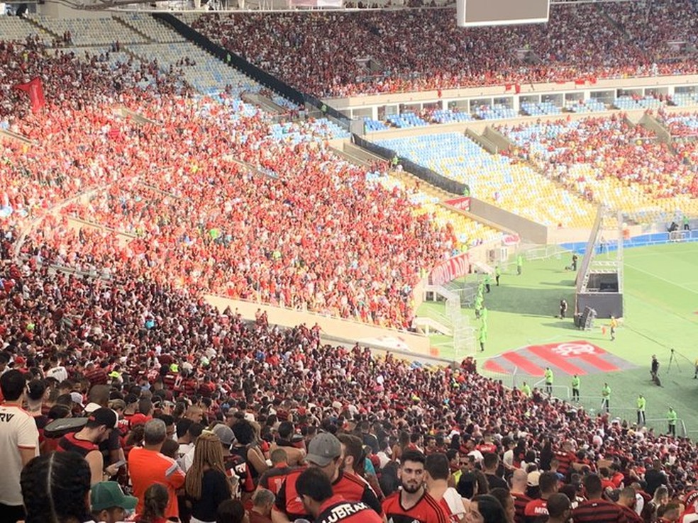 Torcida do Flamengo no Maracan&atilde; &mdash; Foto: Emanuelle Ribeiro