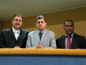 Vereadores Paulo Siufi, João Rocha e Chiquinho Telles, de Campo Grande (Foto: Izaías Medeiros/Câmara Municipal de Campo Grande)