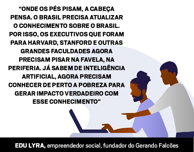 Fora da caixa preta - Edu Lyra, empreendedor social, fundador do Gerando Falcões (Foto: Ilustração: blackillustrations.com)