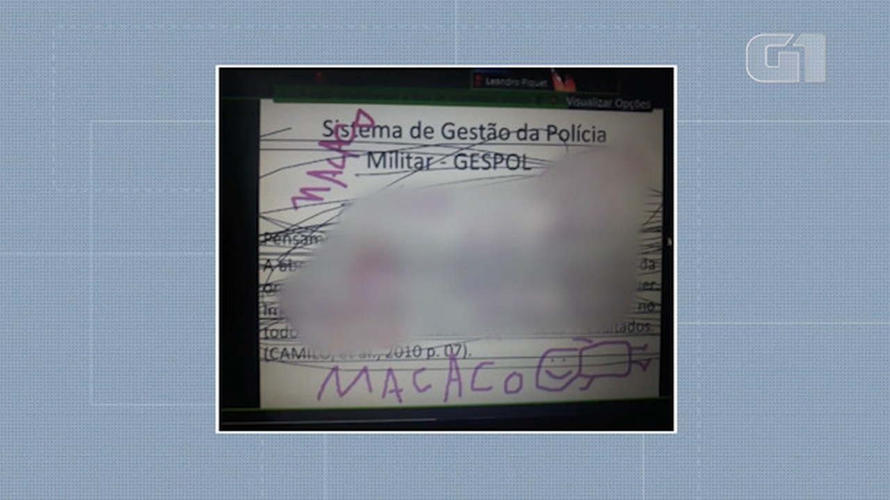 VÍDEO: Tenente-coronel da PM é alvo de racismo em videoconferência: 'macaco'