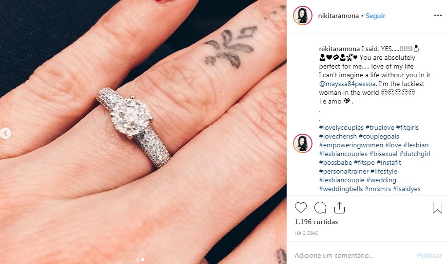 O anel de Nikita (Foto: Reprodução Instagram)