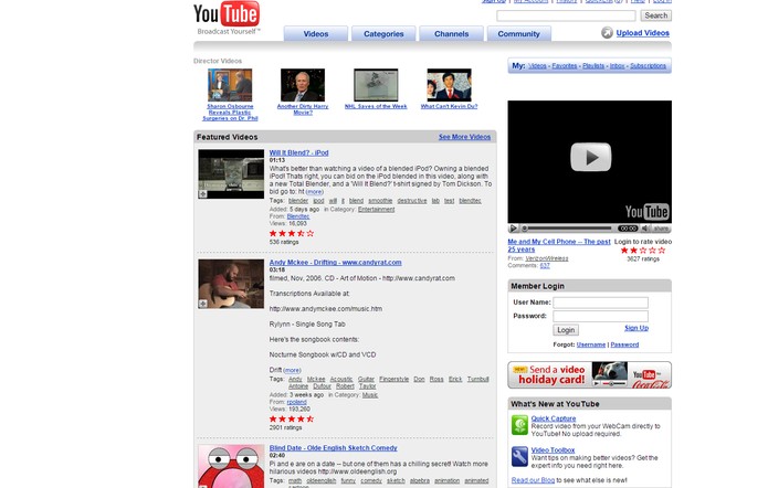 Youtube nem sempre fez parte do Google (Foto: Reprodução/Internet Archive)