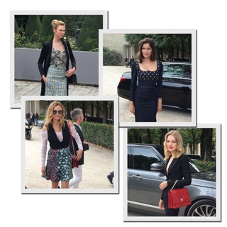 Muitos fashionistas no desfile da Dior! Acima, Karlie Kloss, Laetitia Casta, Diane Kruger e Natalia Vodianova.