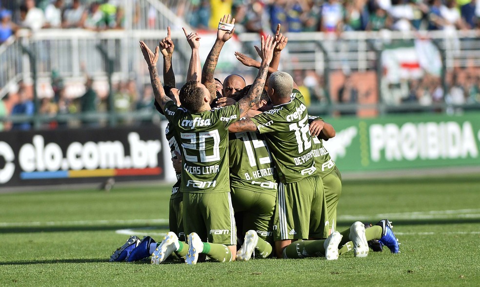 Palmeiras alcançou a nova vitória em 11 partidas do returno e tem quase 90% de aproveitamento no returno — Foto: Marcos Ribolli