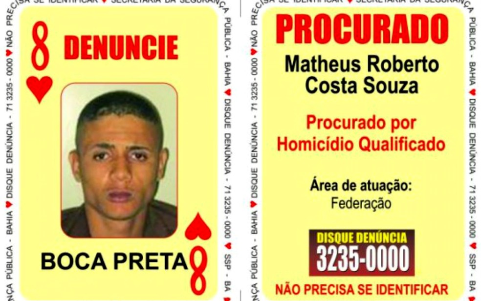 Suspeito de tráfico de drogas e homcídio, integrante do Baralho do Crime é preso na Bahia (Foto: Divulgação/SSP-BA)