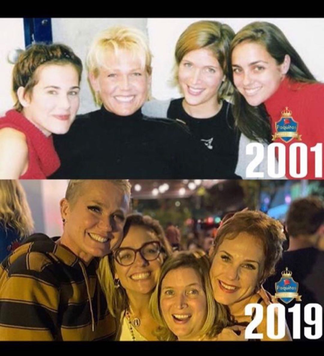  Andrea Veiga mostra antes e depois de Xuxa e de Paquitas (Foto: Reprodução/Instagram)