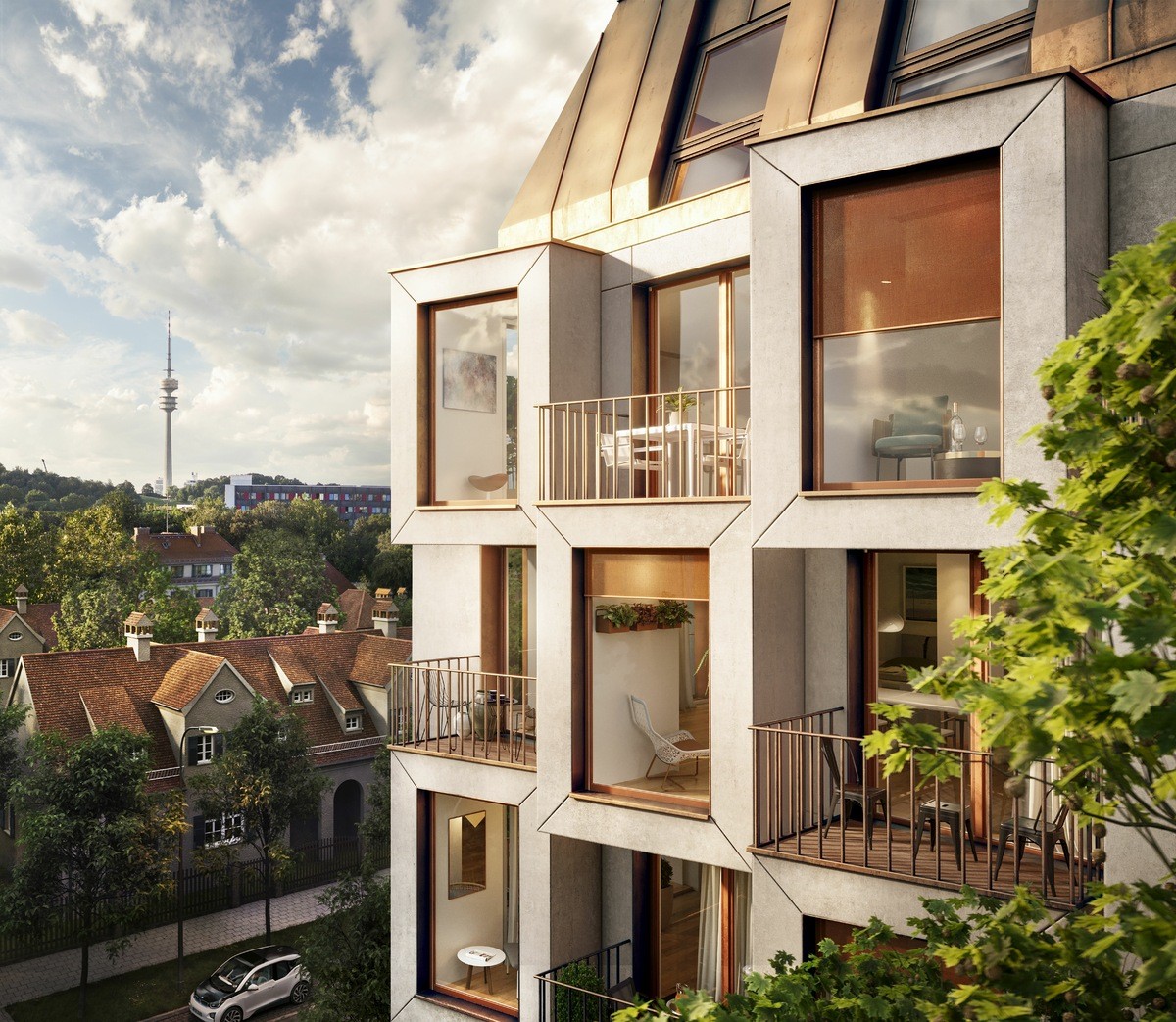 Prédio residencial terá interiores modulares para que moradores possam adaptar o layout (Foto: UNStudio)