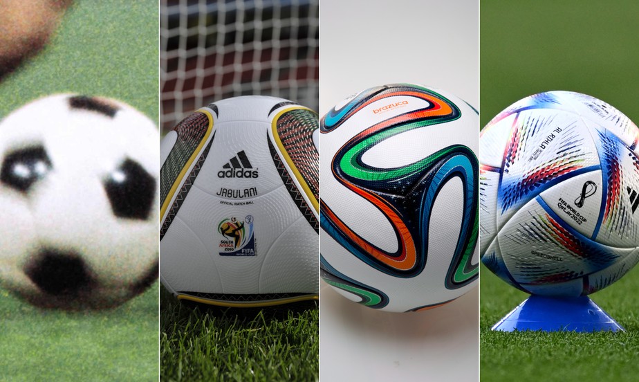 A evolução das bolas das Copas do Mundo