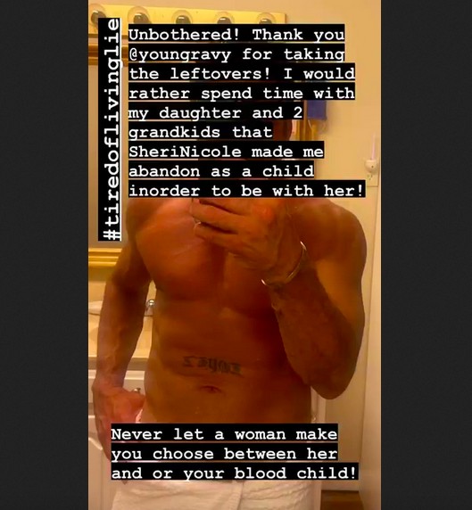 O post do pai de Addison Rae atacando a ex-esposa e o rapper que a levou ao VMA 2022 (Foto: Instagram)