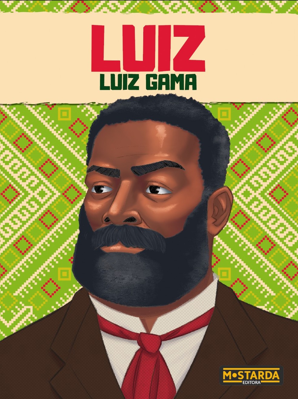 Capa do livro sobre Luiz Gama atualizada, sem suástica, após editora verificar erro em impressão — Foto: Editora Mostarda
