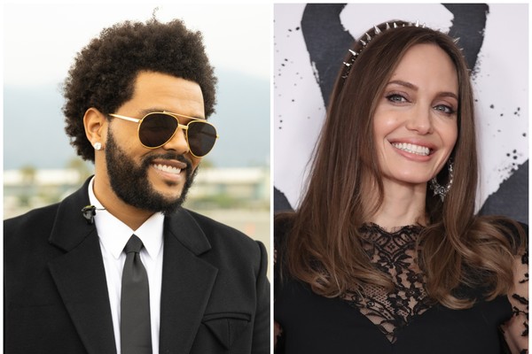 The Weeknd e Angelina Jolie (Foto: Getty Images)