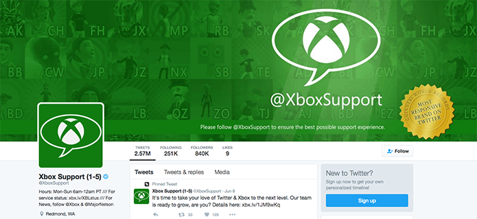 Cheque o perfil de Twitter da Xbox Live (Foto: Reprodução/Murilo Molina)