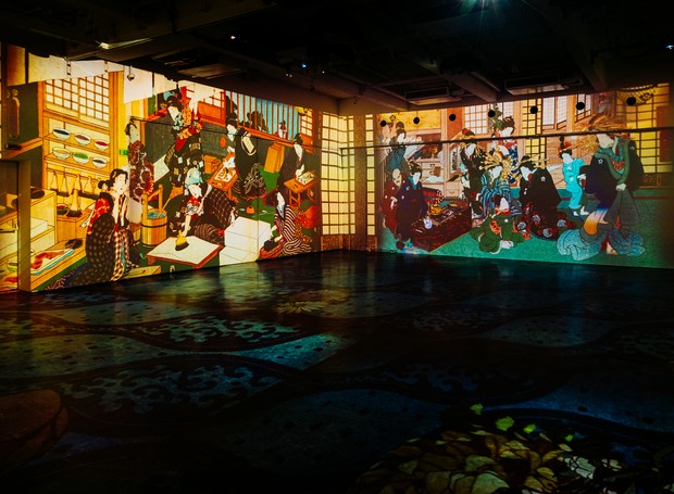 Exposição “Japão em sonhos”, na Japan House, em São Paulo, oferece experiência imersiva (Foto: Marina Melchers/Divulgação)