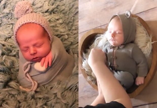 Bento, filho de Andressa Miranda e Thammy Miranda, faz ensaio newborn (Foto: Reprodução/Instagram)