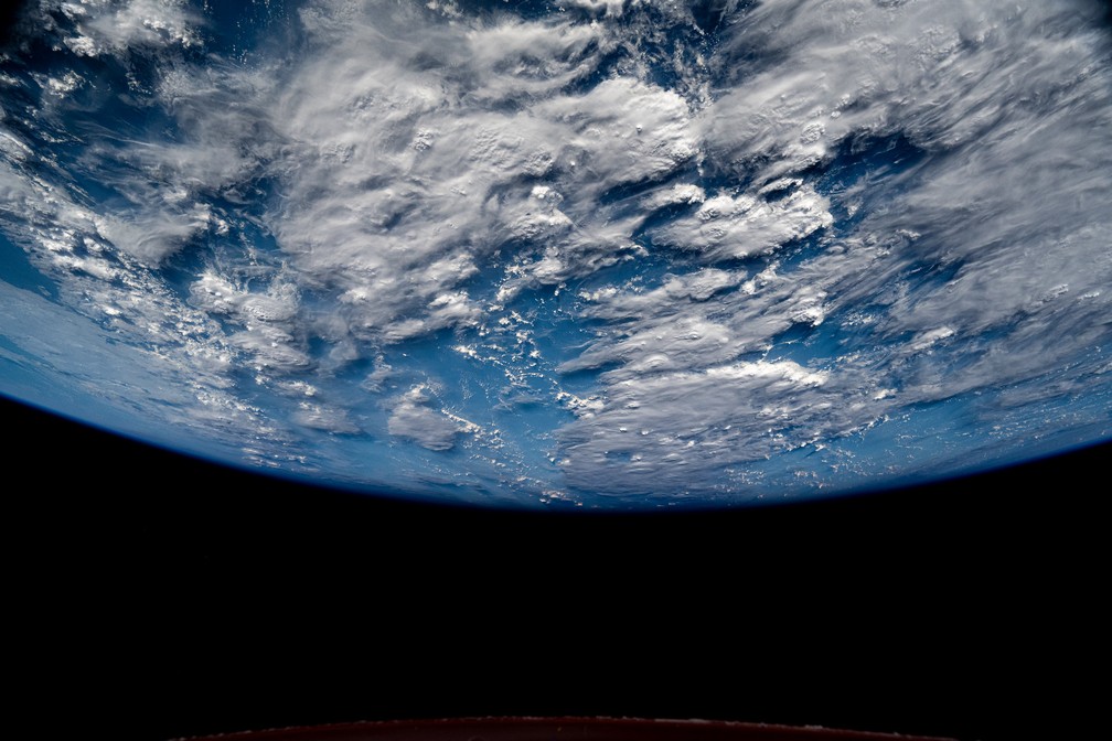 Circunferência da Terra em visão do espaço da Inspiration4 — Foto: Inspiration4 crew