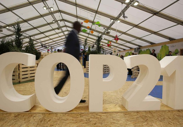 Entrada da COP21, que acontece em Paris, na França (Foto: Getty Images)