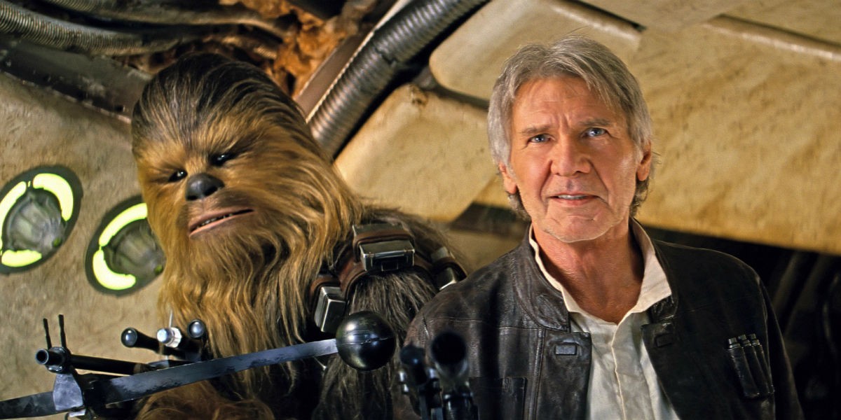 Chewbacca e Harrison Ford (Foto: Divulgação)