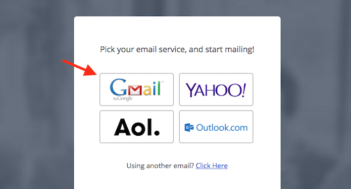 Opção para selecionar o Gmail como serviço de atuação do WiseStamp para Chrome (Foto: Reprodução/Marvin Costa)