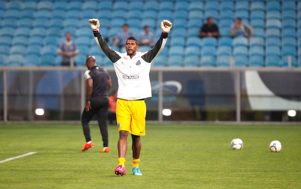 Aranha é vaiado no aquecimento do Santos
