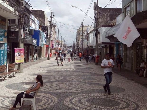 Centro de Aracaju registra pouco movimento nesta segunda-feira (29) (Foto: Tássio Andrade/G1)