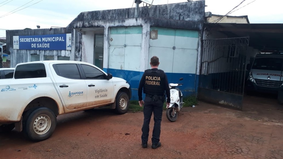 Operação Panaceia - Policia Federal na secretaria de Saúde de Oiapoque — Foto: PF/Divulgação