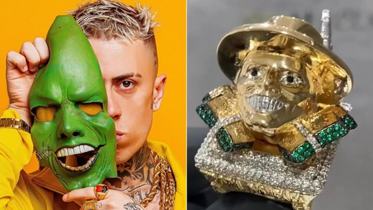 MC Daniel, namorado de Mel Maia, encomenda anel de ouro 18 quilates com o próprio rosto gravado em 3D