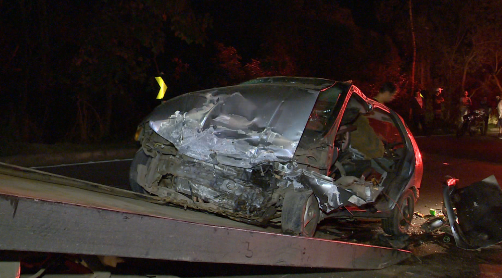 Acidente na BR-262, em Viana, no Espírito Santo (Foto: Reprodução/ TV Gazeta)