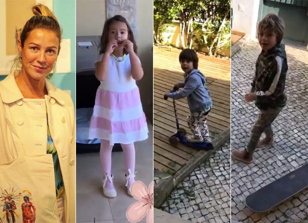 Luana Piovani e os filhos, Liz, Bem e Dom (Foto: Reprodução / Instagram)