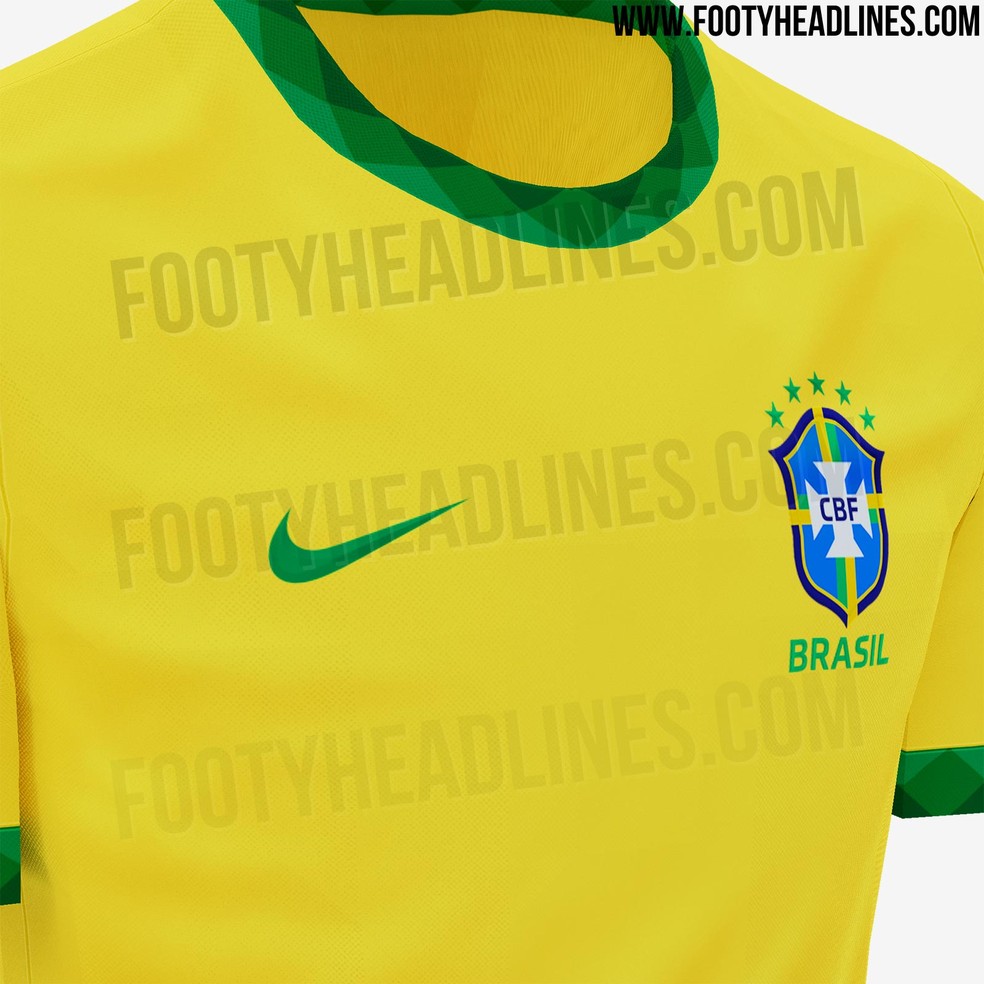 Suposta nova camisa do Brasil para 2020 vaza na internet — Foto: Reprodução