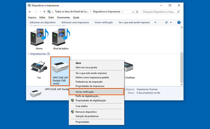 Inicie a verificação no dispositivo para digitalizar documentos e imagens (Foto: Reprodução/Barbara Mannara)