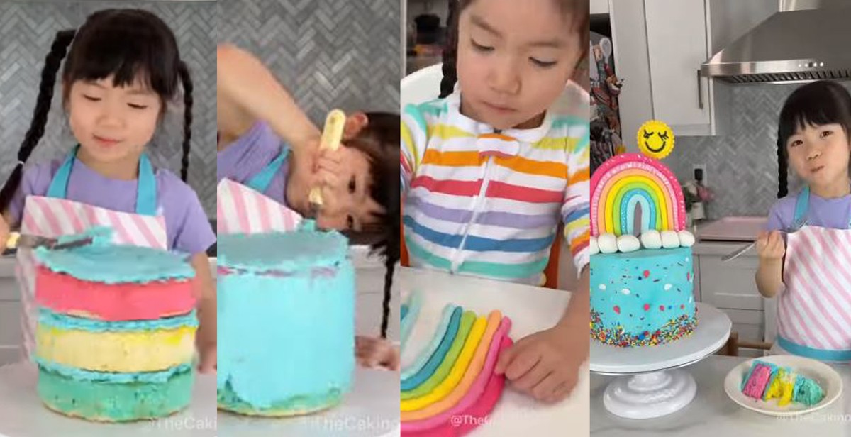 Garotinha de 4 anos confecciona bolos decorados e chama a atenção nas redes: ‘Crianças são capacidade de tudo’ |  Olha que prison