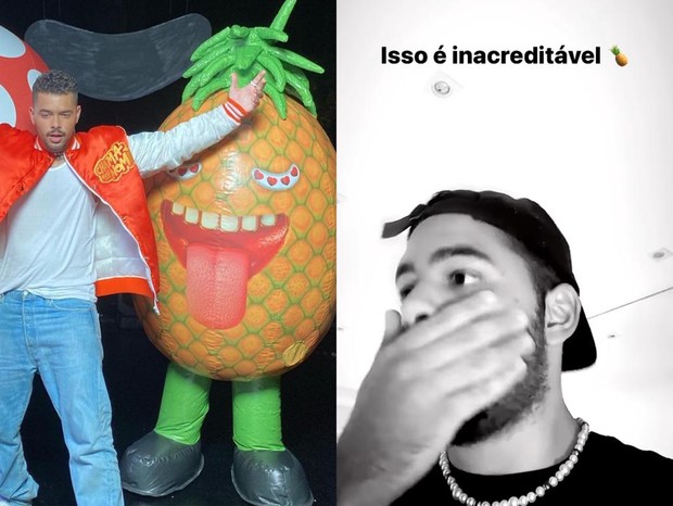 Pedro Sampaio perde fantasia de abacaxi (Foto: Reprodução/Instagram)