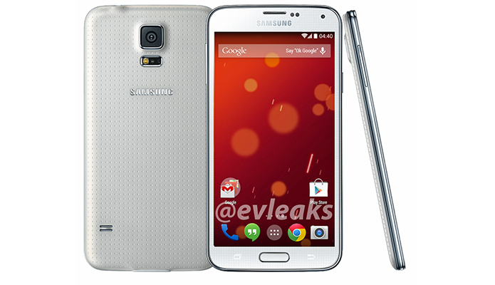 Galaxy S5 também vai ganhar edição Google Play com Android inalterado (Foto: Reprodução/Evleaks)