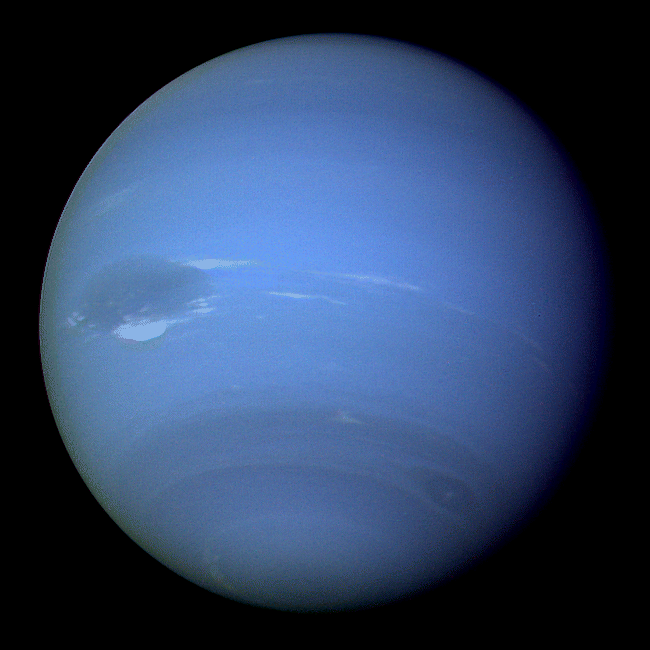 Imagem de Netuno captada pela sonda Voyager 2 (Foto: Divulgação/Nasa)