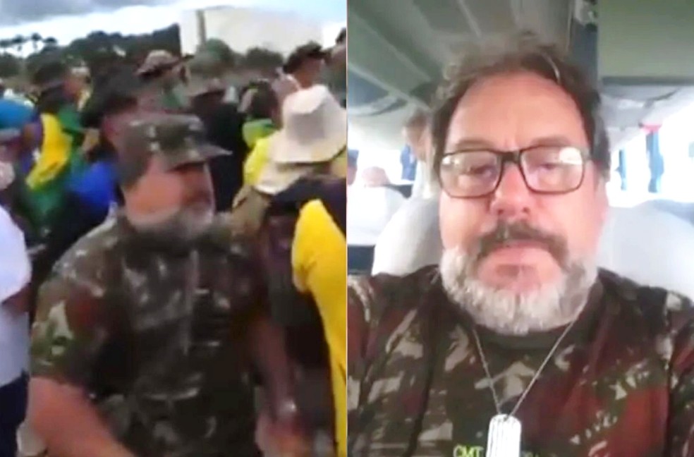 Bolsonarista que revelou alto custo de excursão do litoral de SP a Brasília diz ter ido para congresso de instituição religiosa — Foto: Reprodução