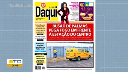 Destaque do daqui: ônibus do transporte público pega foco em frete à estação do centro