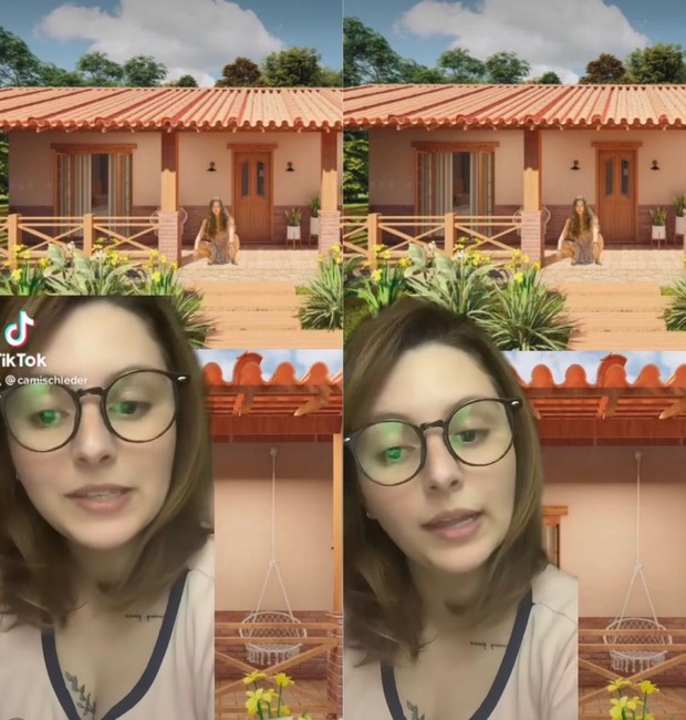 Camila Schleder, arquiteta, cria projeto em 3D para melhorar tapera da Juma (Foto: Reprodução / Instagram)