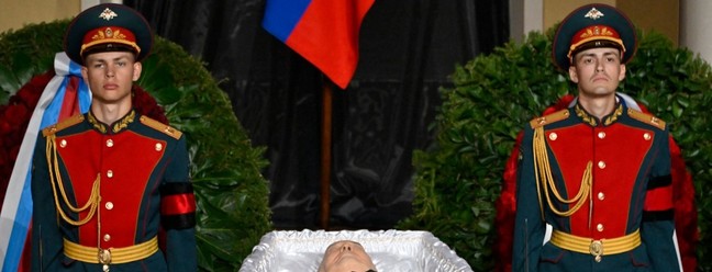 Funeral do ex-líder russo Mikhail Gorbachev, em Moscou, em 3 de setembro de 2022 — Foto: Alexander Nemenov / AFP