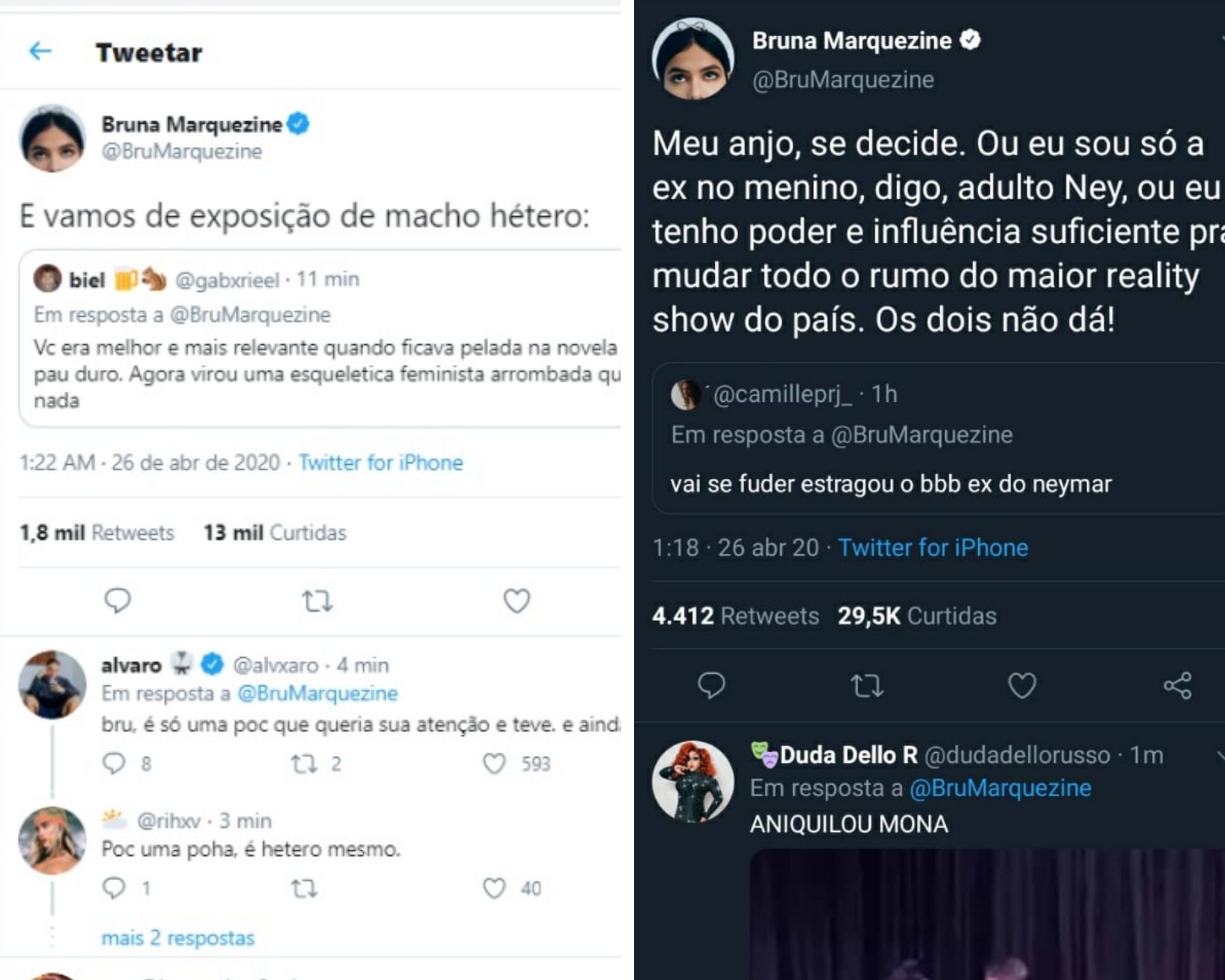 Bruna Marquezine responde comentários ofensivos no Twitter (Foto: Reprodução/Instagram)